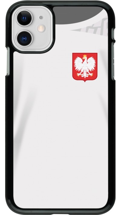 Coque iPhone 11 - Maillot de football Pologne 2022 personnalisable
