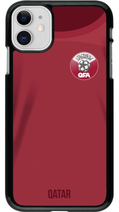 Coque iPhone 11 - Maillot de football Qatar 2022 personnalisable