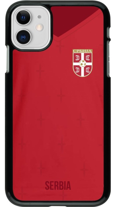 iPhone 11 Case Hülle - Serbien 2022 personalisierbares Fussballtrikot