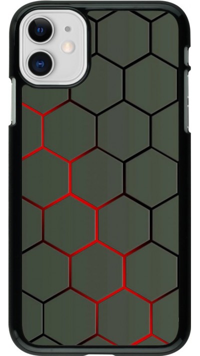 Hülle iPhone 11 - Geometric Line red
