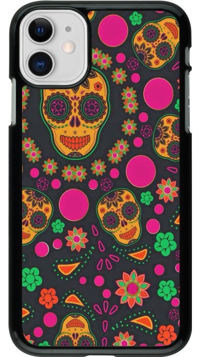 iPhone 11 Case Hülle - Halloween 22 colorful mexican skulls