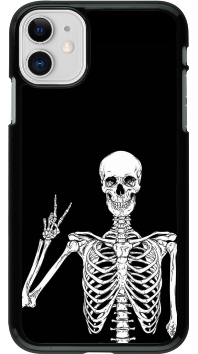 iPhone 11 Case Hülle - Halloween 2023 peace skeleton