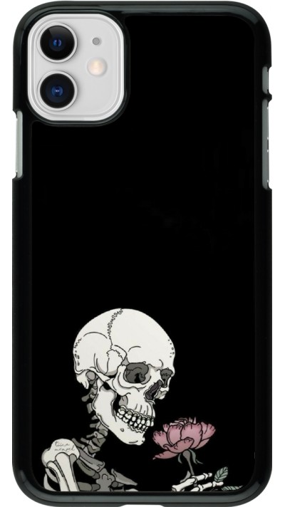 Coque iPhone 11 - Halloween 2023 rose and skeleton