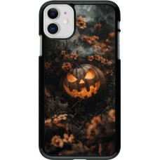 iPhone 11 Case Hülle - Halloween 2025 Pumpkin with flowers