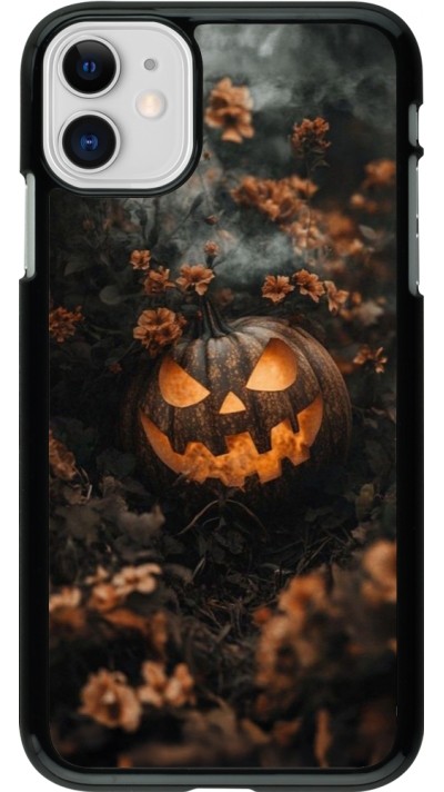 iPhone 11 Case Hülle - Halloween 2025 Pumpkin with flowers