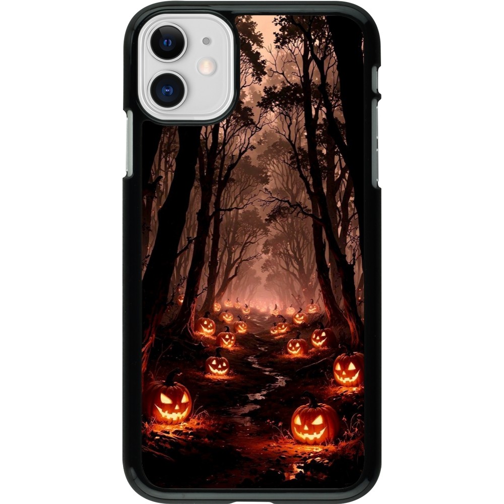 iPhone 11 Case Hülle - Halloween 2025 Road of Terrifying Pumpkins