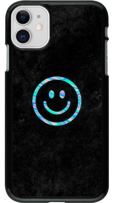 iPhone 11 Case Hülle - Happy smiley irisirt