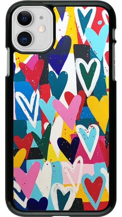 Coque iPhone 11 - Joyful Hearts