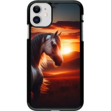 iPhone 11 Case Hülle - Majestätischer Sonnenuntergang Pferd
