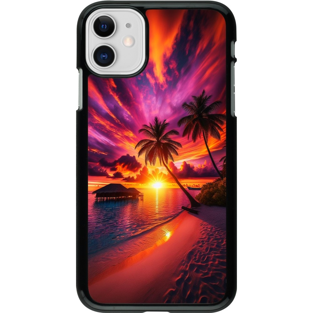 iPhone 11 Case Hülle - Malediven Abenddämmerung Glückseligkeit