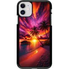 iPhone 11 Case Hülle - Malediven Abenddämmerung Glückseligkeit