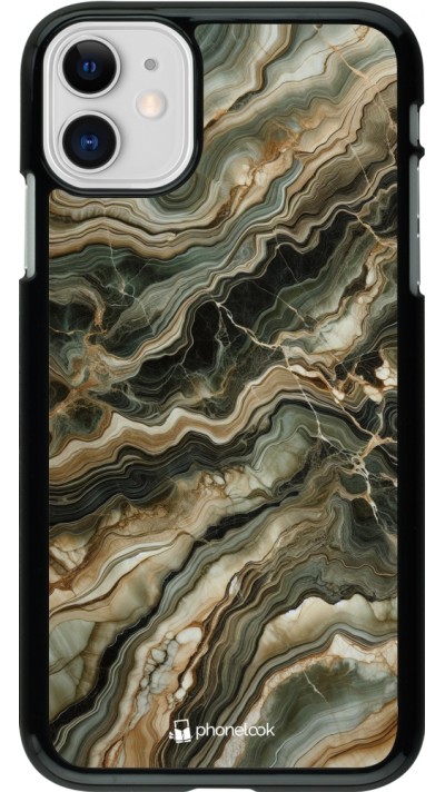 iPhone 11 Case Hülle - Oliv Marmor