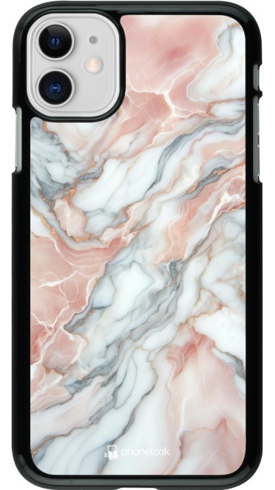 Coque iPhone 11 - Marbre Rose Lumineux