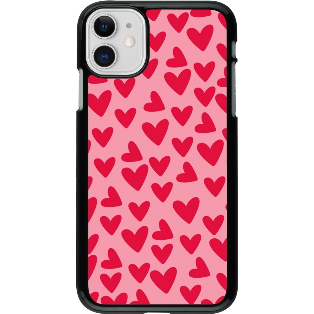 Coque iPhone 11 - Mom 2024 petits coeurs