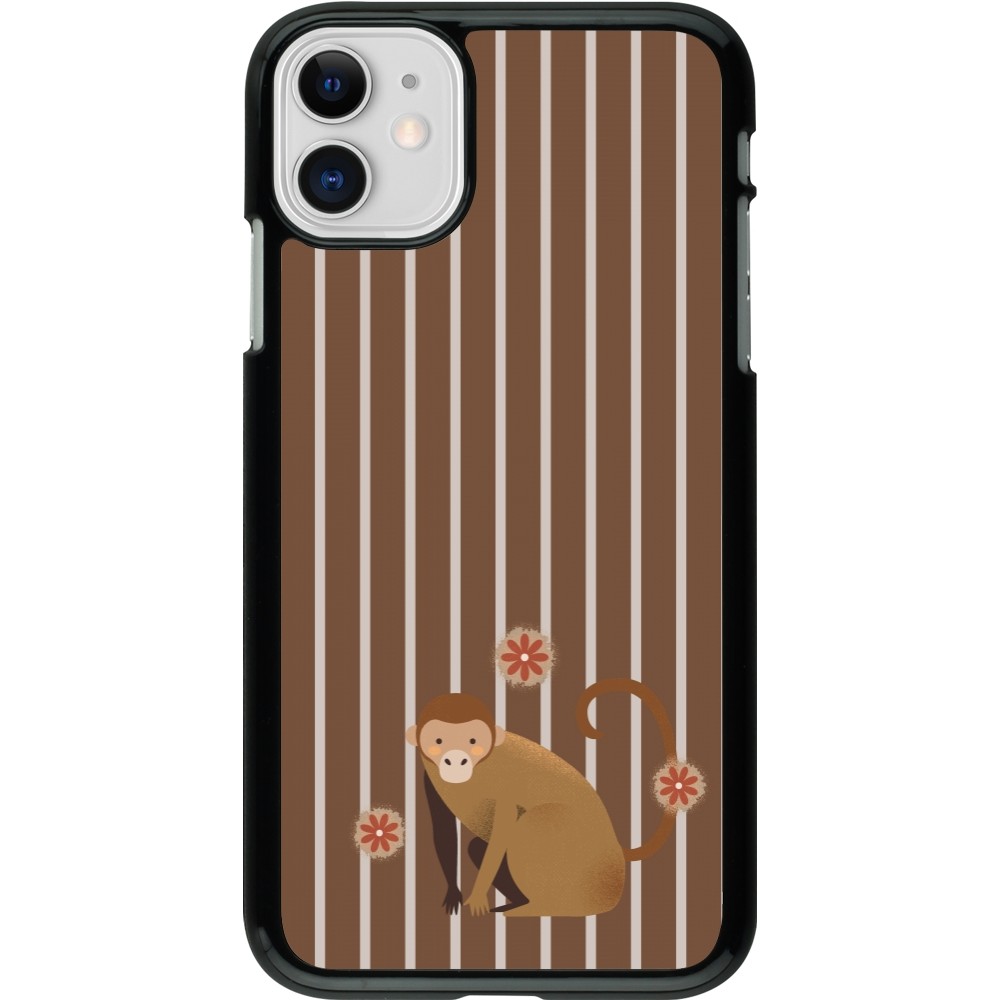 Coque iPhone 11 - Monkey with stripes