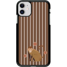 Coque iPhone 11 - Monkey with stripes