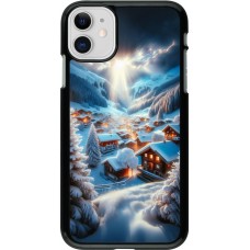 iPhone 11 Case Hülle - Berg Schnee Licht