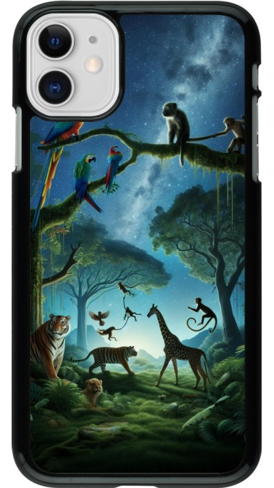 iPhone 11 Case Hülle - Paradies der exotischen Tiere