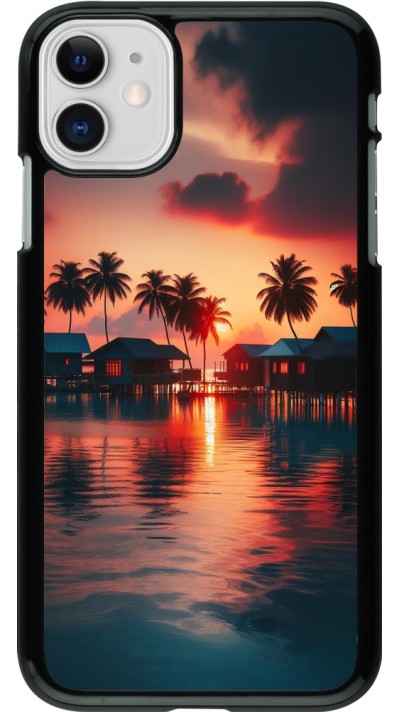 Coque iPhone 11 - Paradis Maldives