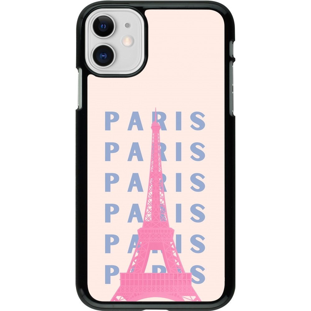 iPhone 11 Case Hülle - Paris Pink Print