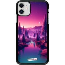 iPhone 11 Case Hülle - Lila-rosa Landschaft