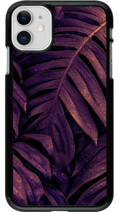 Coque iPhone 11 - Purple Light Leaves