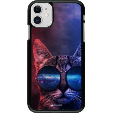 Hülle iPhone 11 - Red Blue Cat Glasses