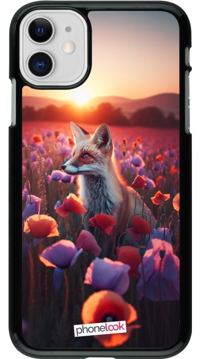 iPhone 11 Case Hülle - Purpurroter Fuchs bei Dammerung