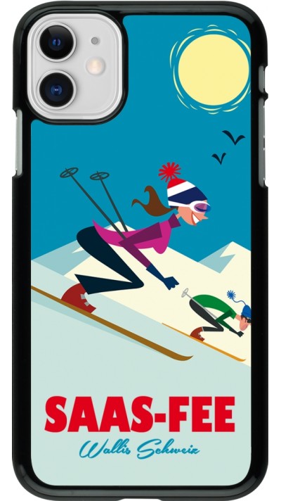 Coque iPhone 11 - Saas-Fee Ski Downhill