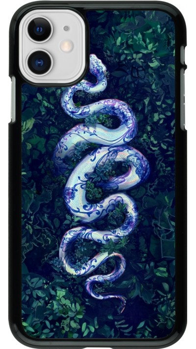iPhone 11 Case Hülle - Snake Blue Anaconda
