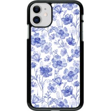 iPhone 11 Case Hülle - Spring 23 watercolor blue flowers