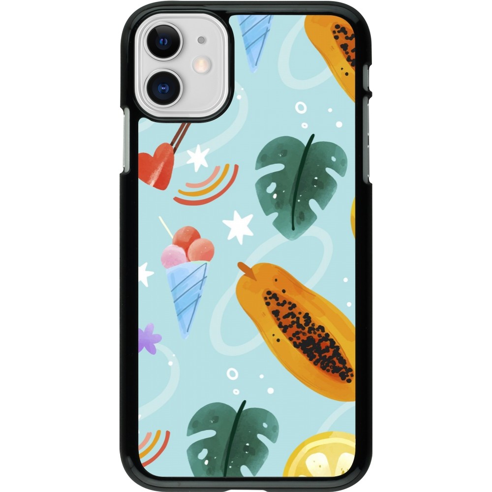 Coque iPhone 11 - Summer 2025 Pattern papaya