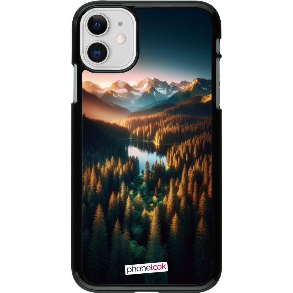 iPhone 11 Case Hülle - Sonnenuntergang Waldsee