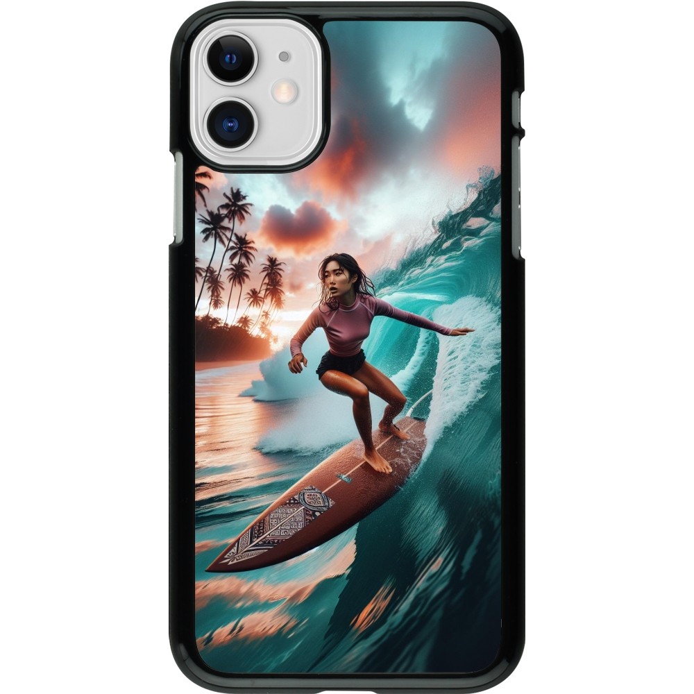 iPhone 11 Case Hülle - Surferin aus Bali