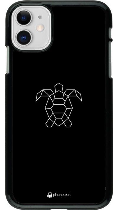 Hülle iPhone 11 - Turtles lines on black