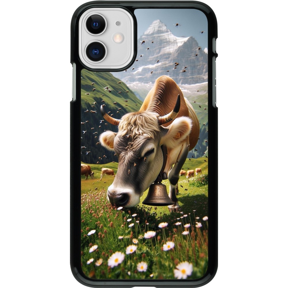 iPhone 11 Case Hülle - Kuh Berg Wallis
