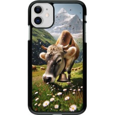 iPhone 11 Case Hülle - Kuh Berg Wallis