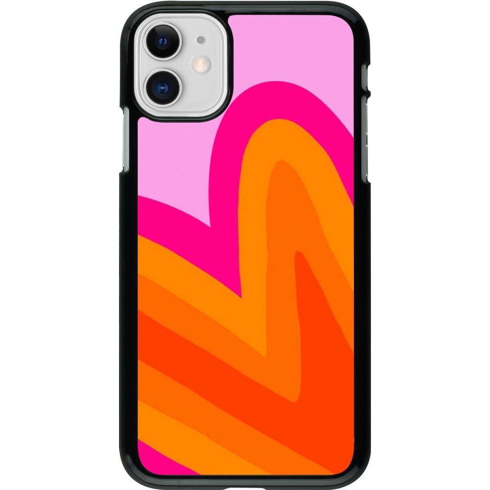 iPhone 11 Case Hülle - Valentine 2024 heart gradient