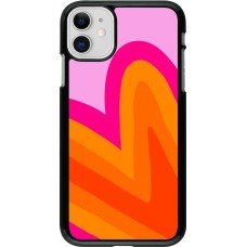 iPhone 11 Case Hülle - Valentine 2024 heart gradient