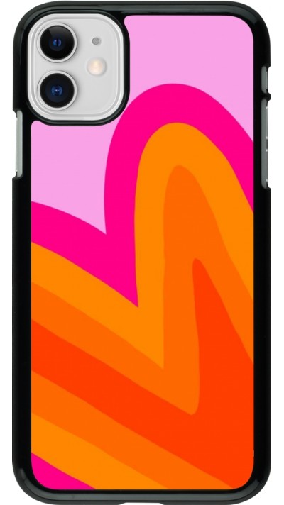 iPhone 11 Case Hülle - Valentine 2024 heart gradient