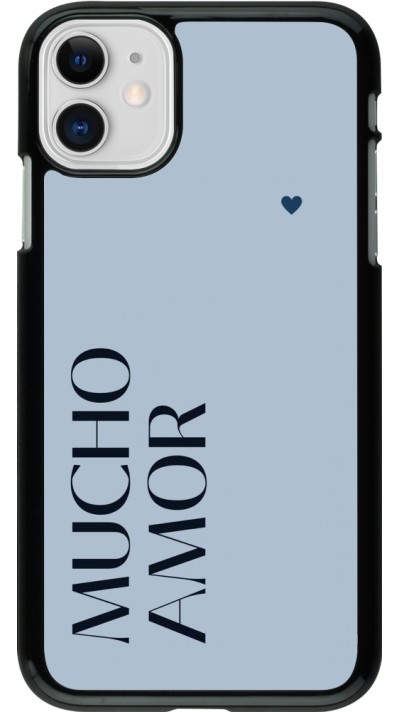Coque iPhone 11 - Valentine 2024 mucho amor azul