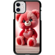 iPhone 11 Case Hülle - Valentin 2024 Rosaroter Teddybär