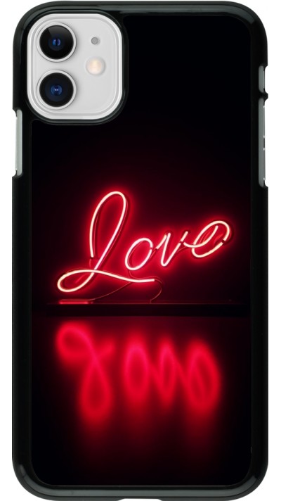 iPhone 11 Case Hülle - Valentine 2025 Neon Liebe