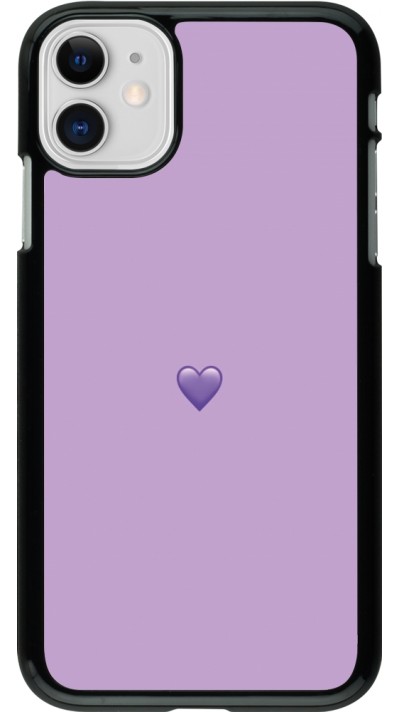Coque iPhone 11 - Valentine 2023 purpule single heart