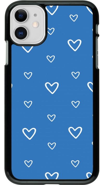 Coque iPhone 11 - Valentine 2023 blue hearts