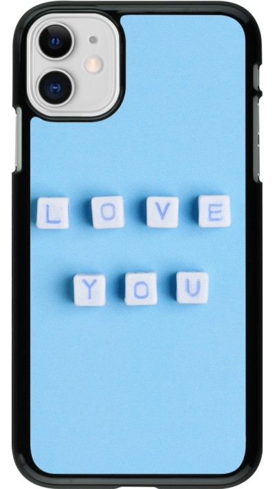 Coque iPhone 11 - Valentine 2023 blue love you