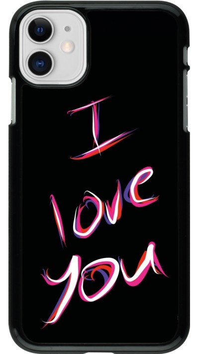 Coque iPhone 11 - Valentine 2023 colorful I love you
