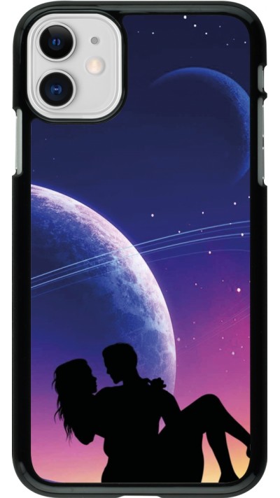 Coque iPhone 11 - Valentine 2023 couple love to the moon