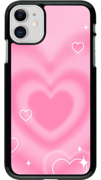 Coque iPhone 11 - Valentine 2023 degraded pink hearts