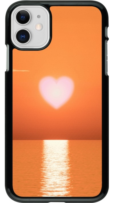 Coque iPhone 11 - Valentine 2023 heart orange sea